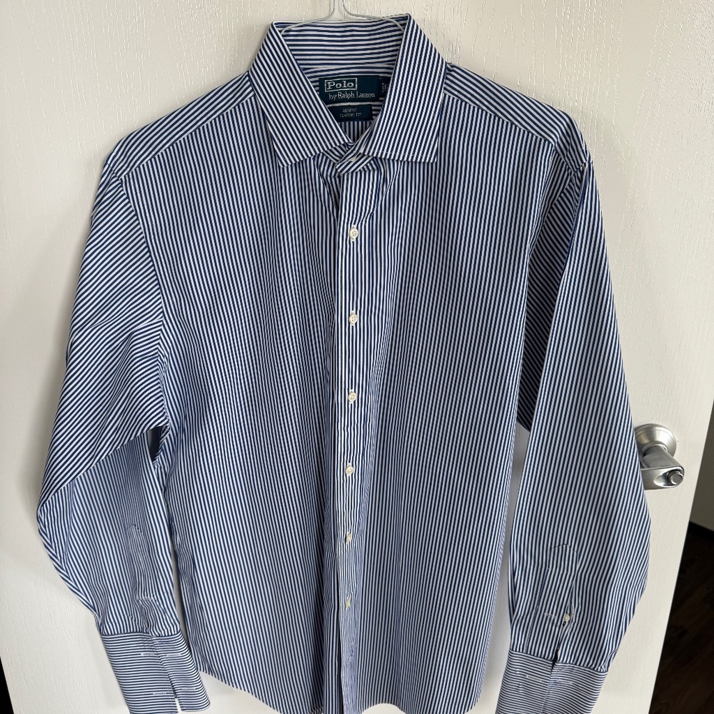 Polo Ralph Lauren "Regent" Classic Fit w/ French Cuffs: 16.5 x 34/35